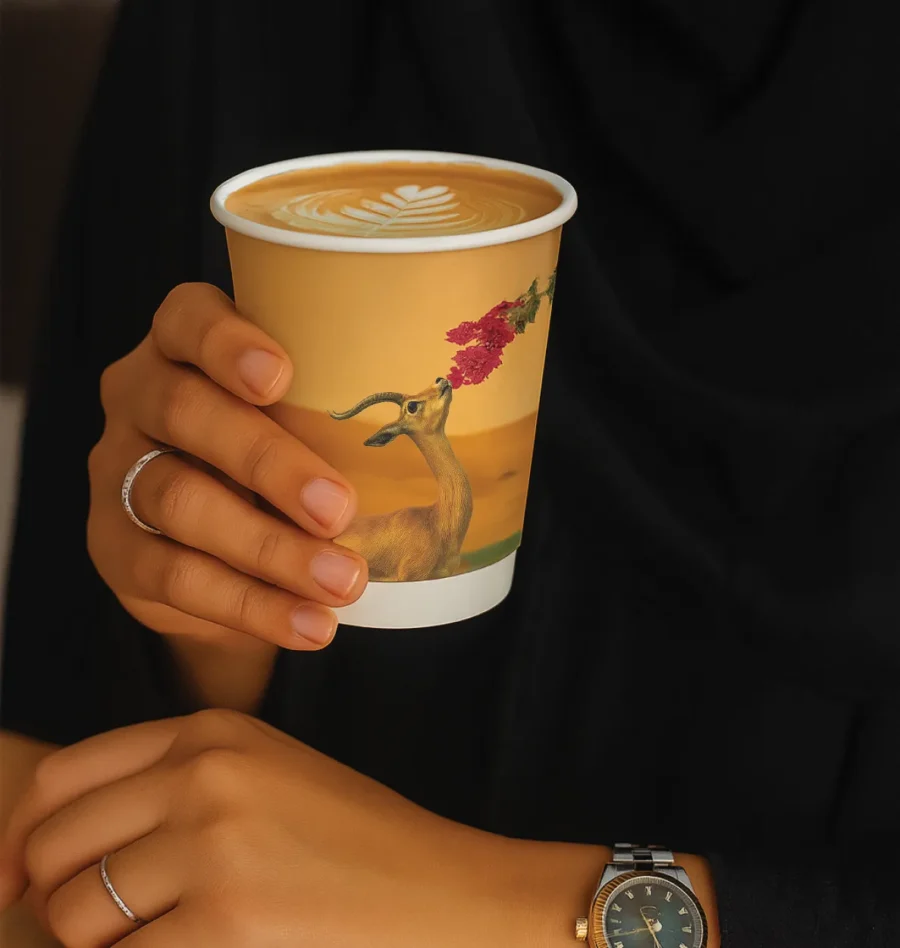 km أكواب غزال الورد